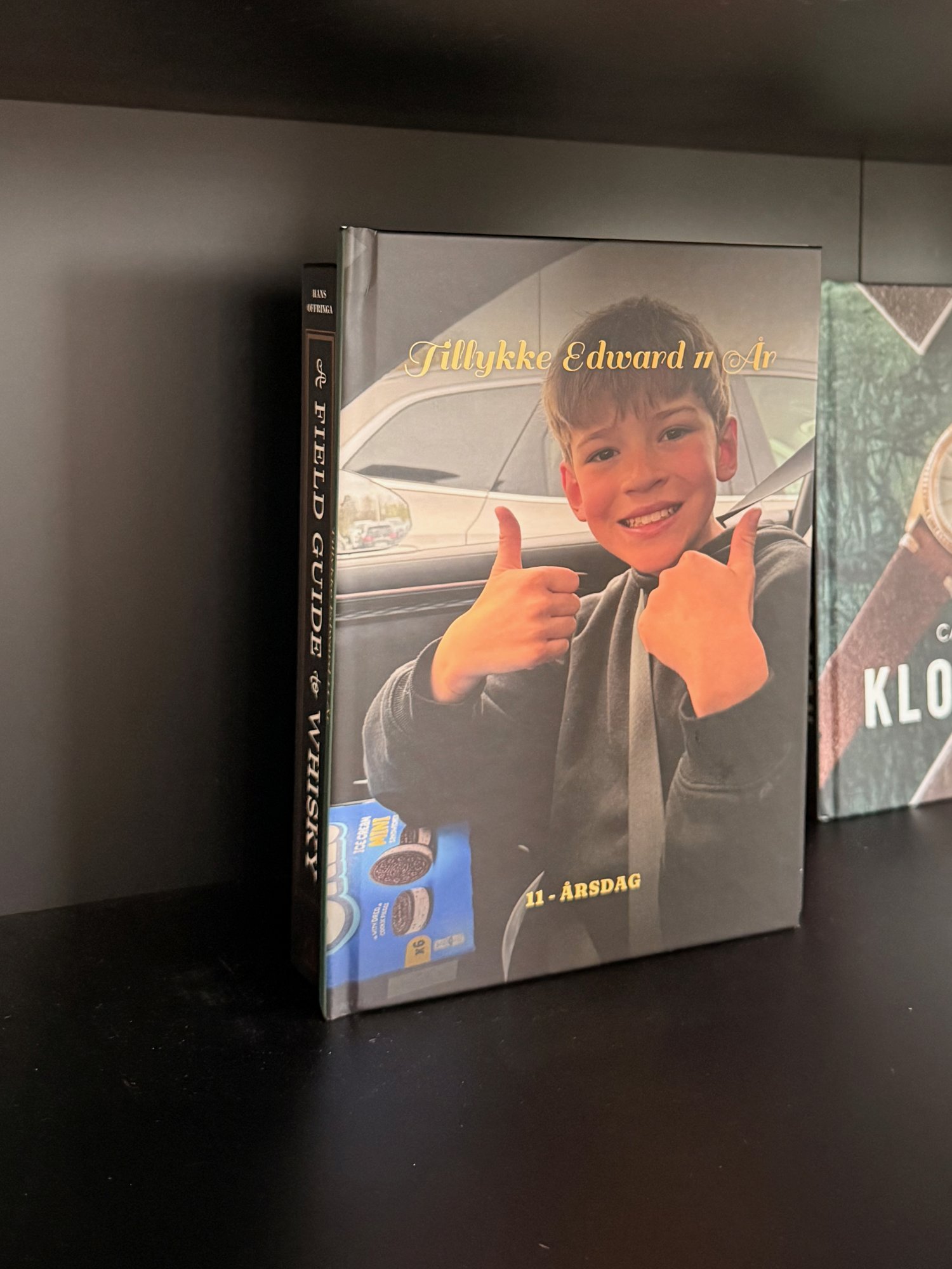 The finished hardcover at home