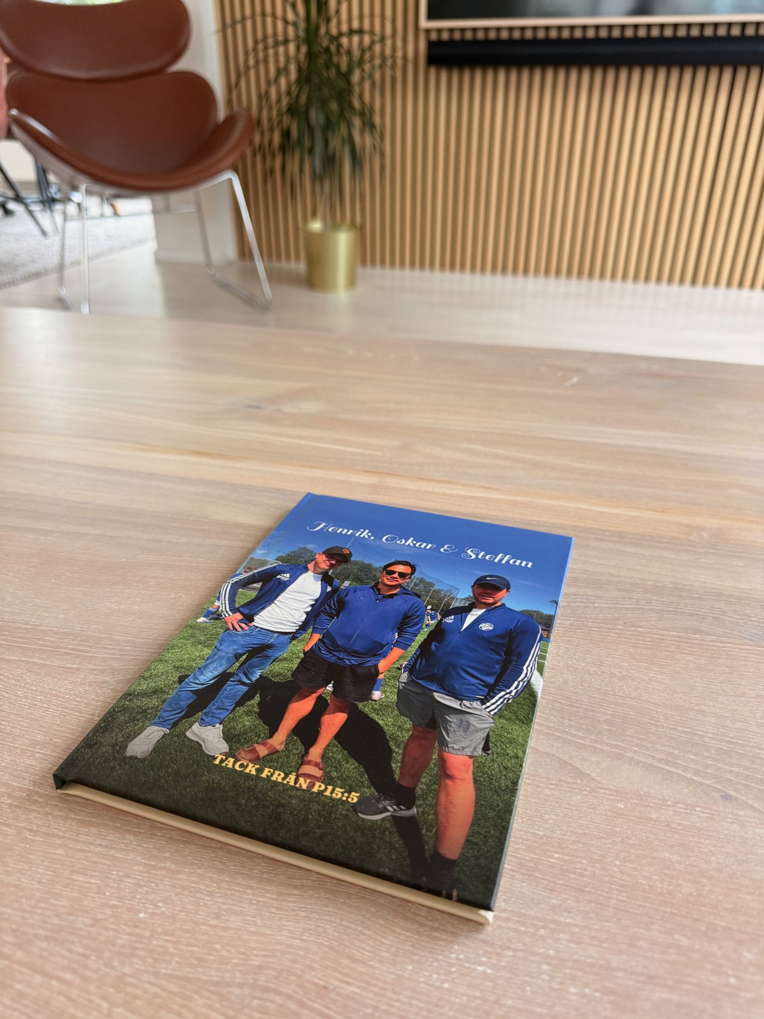 A finished hardcover at home