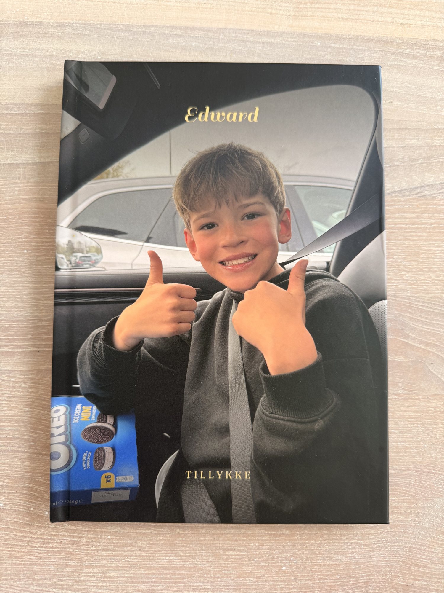 Edward's Birthday Book — the finished hardcover cover